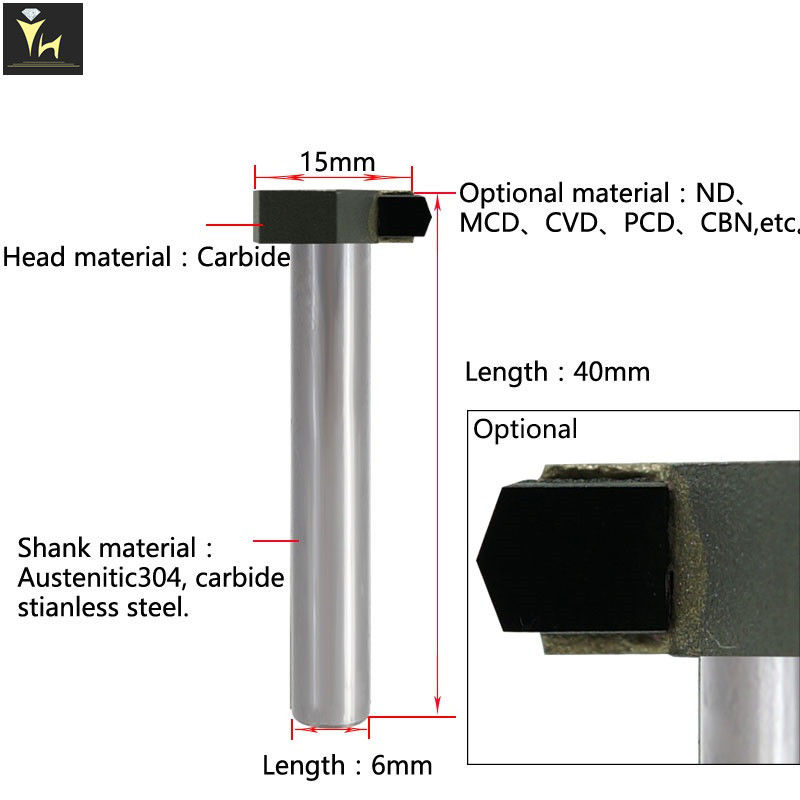 China 3mm PCD CNC Diamond Tools To Make Rainbow On Jewelry factory